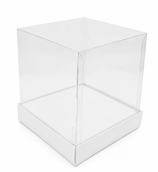 Caixinha para Mini Bolos / Mini Panetones com Berço 10x10x10 - Pct com 10 Unidades