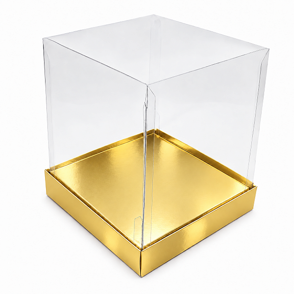Caixinha para Mini Bolos / Mini Panetones com Berço 10x10x10 - Pct com 10 Unidades