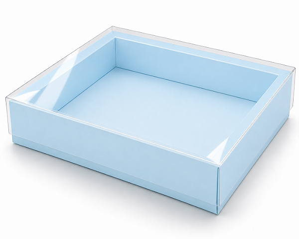 Caixa para 20 Brigadeiros / Tampa Transparente 21,5x18x3,5  - Pct 10 Unidades