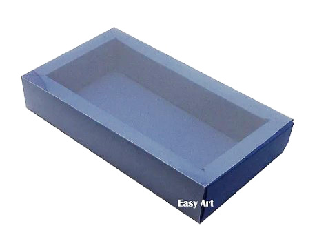 Caixa para 8 Macarons Deitados / Tampa Transparente - Pct com 10 Unidades