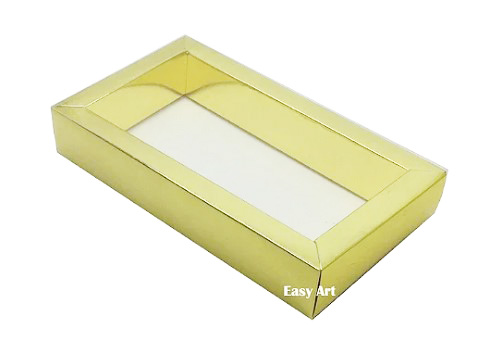 Caixa para 8 Macarons Deitados / Tampa Transparente - Pct com 10 Unidades