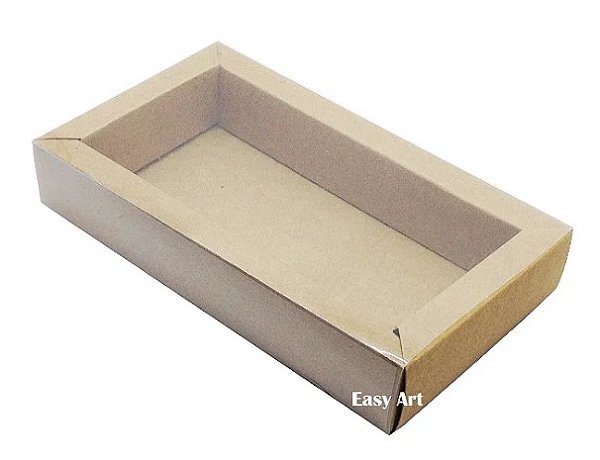 Caixa para 8 Macarons Deitados / Tampa Transparente - Pct com 10 Unidades