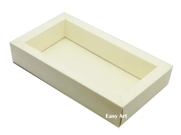 Caixa para 8 Macarons Deitados / Tampa Transparente - Pct com 10 Unidades