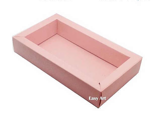 Caixa para 8 Macarons Deitados / Tampa Transparente - Pct com 10 Unidades