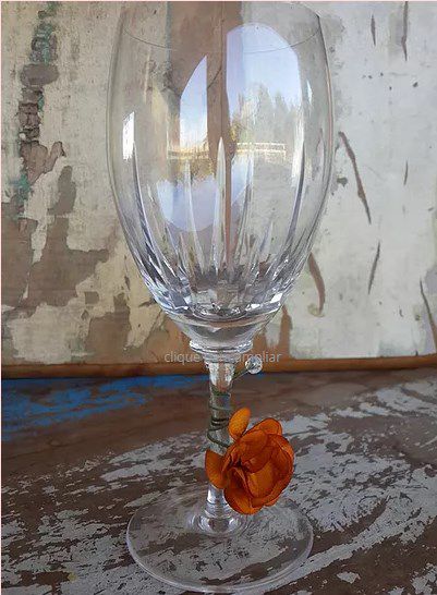 Marcadores de Taça Flor em Tecido - Mini Dália / Pct com 24 Unidades