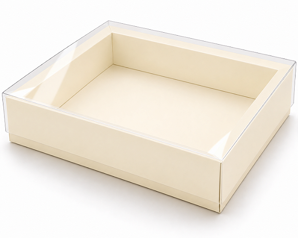 Caixa para 20 Brigadeiros / Tampa Transparente 21,5x18x3,5  - Pct com 10 Unidades