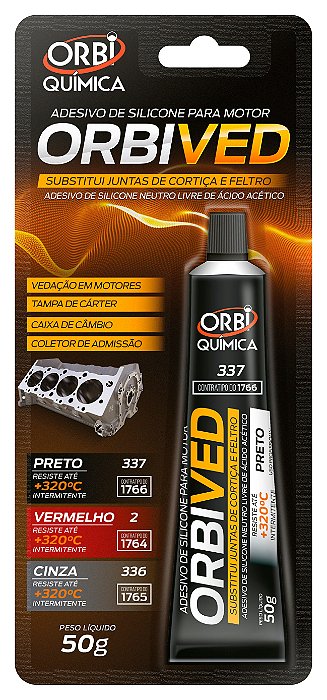 Selante Cola Junta Orbived 50g Preto Orbi