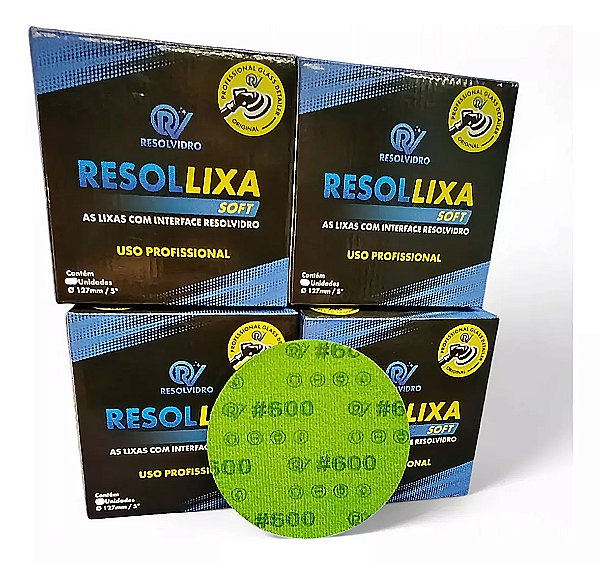 Lixas Para Vidro Resolvidro 5 Polegadas 600 Resollixa