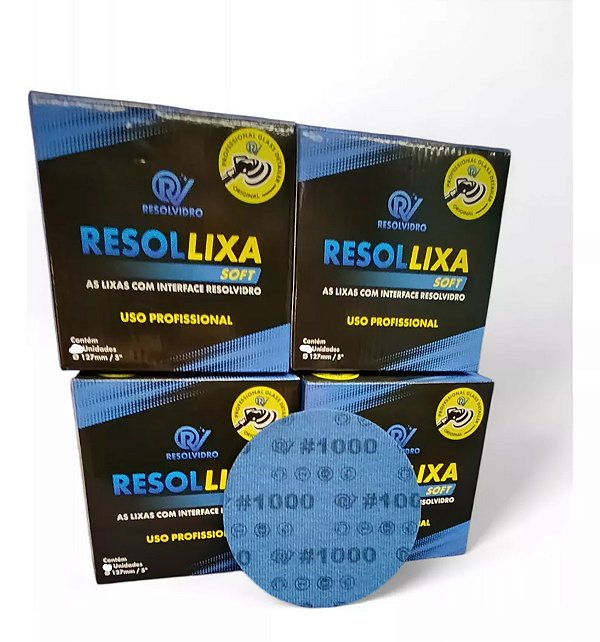 Lixas Para Vidro Resolvidro 5 Polegadas 1000 Resollixa