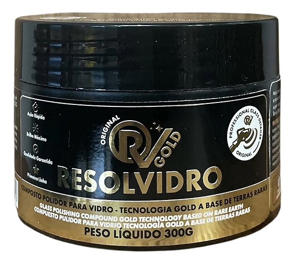Composto Polimento Vidro Gold 300g Pó Resolvidro