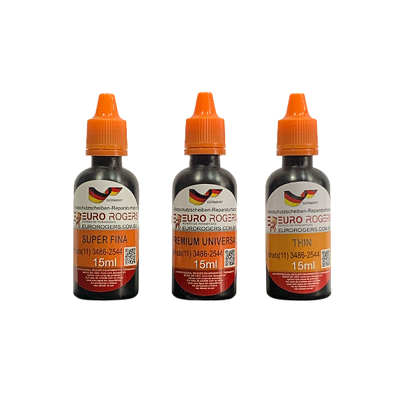 Resinas UV Super fina Premium Universal Thin 15ml Kit 03 unidades