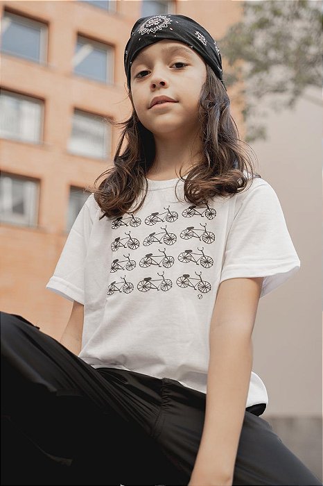 Camiseta Kids em Malha PET Reciclada - Bikes