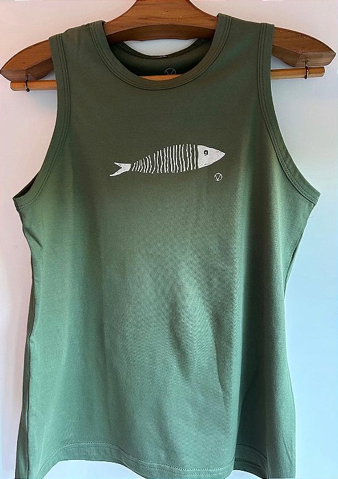 Regata Feminina em malha PET Reciclada - Sardinha