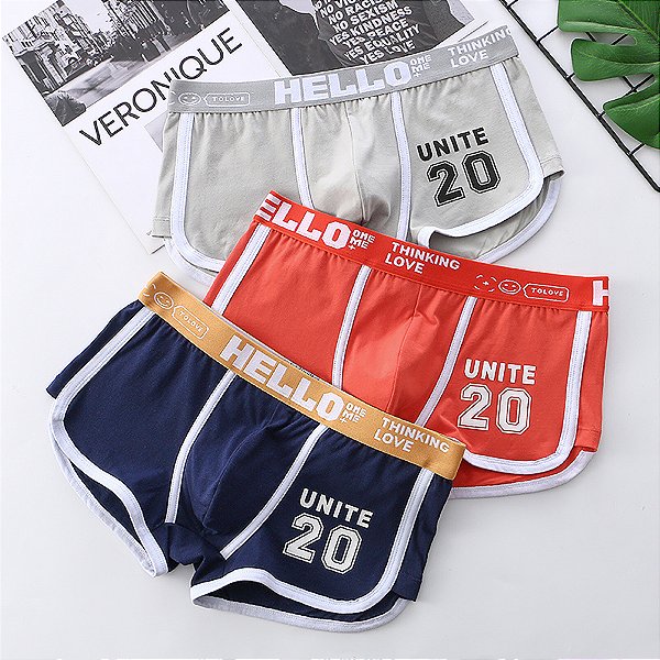 Kit 3 Cuecas 100% Algodão