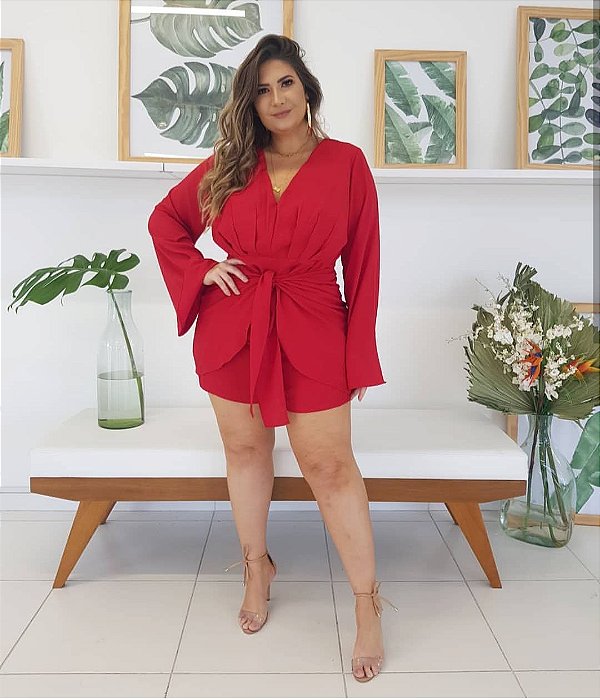 macaquinho de linho plus size