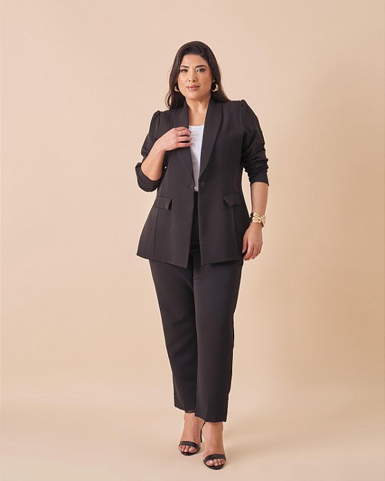 Blazer Preto Plus Size