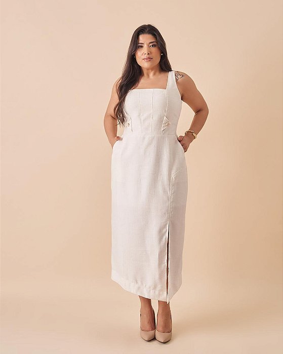 Vestido Isadora Areia Plus Size
