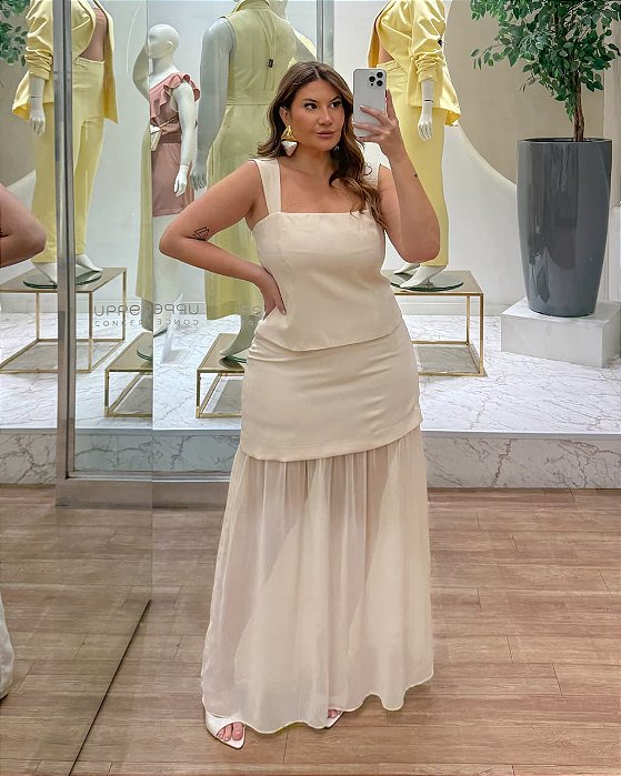 Conjunto Reveillon Nude Plus Size