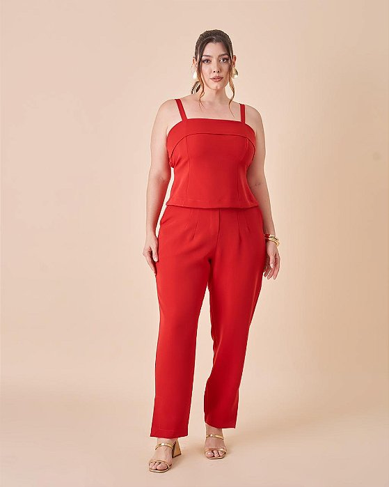 Conjunto Lisboa Vermelho Plus Size