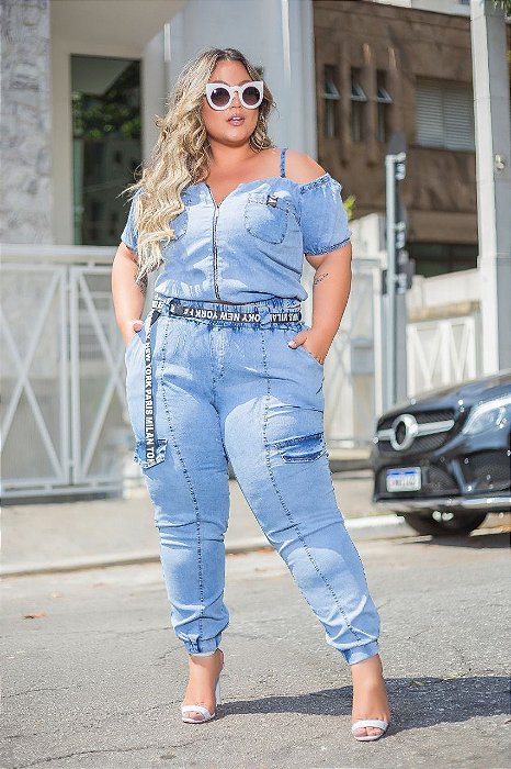 conjunto jogger plus size