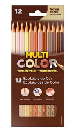 Lápis De Cor Tons De Pele 12 Cores 11.1200ntp - Multicolor