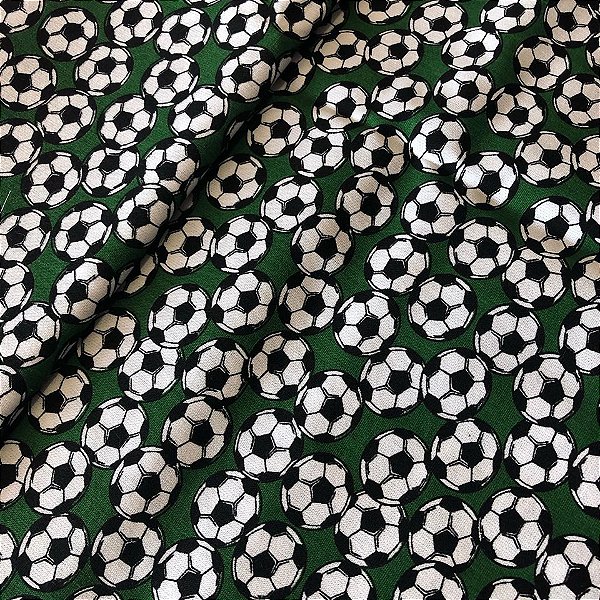 Tecido Bola de Futebol Verde