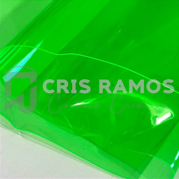 Plástico Cristal 0.40 Verde Neon (50cm x 140cm)