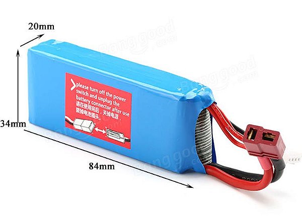 Bateria De Lipo 11.1Volts x 1500mAh   WLtoys