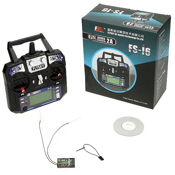 Rádio Controle Transmissor Flysky Fs-i6 6 Canais 2.4ghz Ia6