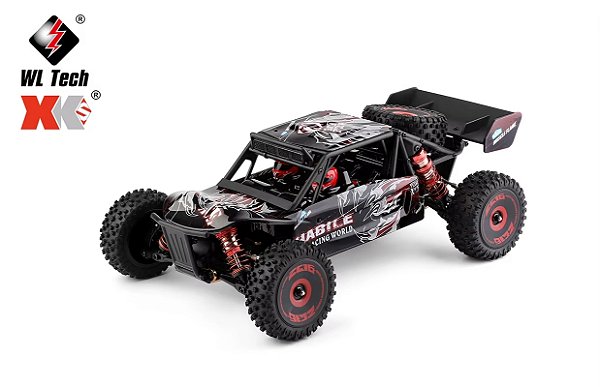 Carrinho Cross 4X4 Brushlles 75Km 1/12 2.4Ghz 4WD Modelo 124016 WLtoys Seminovo