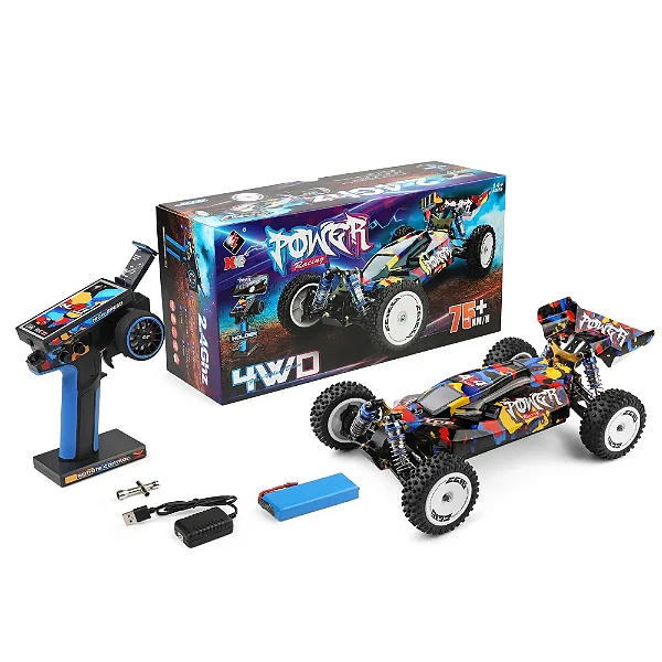 Carrinho Rc Speed Racing 2.4ghz 75km 4wd 1/12 Brushlles Wl
