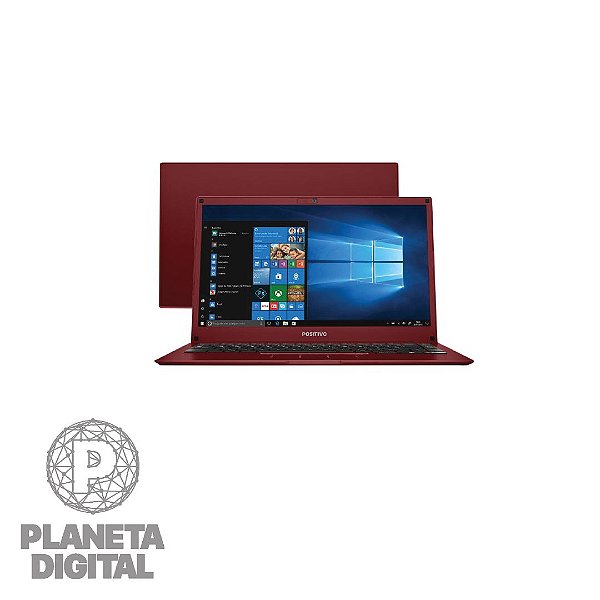 Nootebook Quad-Core 64 GB eMMC 4 RAM Windows 10 Home - POSITIVO