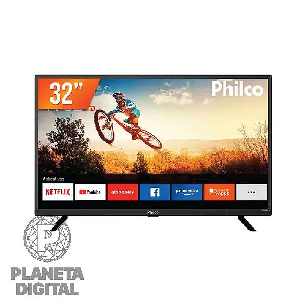 Smart TV 32" LED USB HDMI Wi-Fi Netflix Prime Bivolt - PHILCO