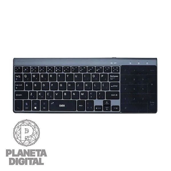 Teclado Premium Touch Integrado TC 503 Bluetooth 3.0 Cinza Chumbo - OEX