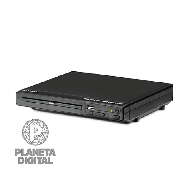 DVD Player Multimídia 20W 3 em 1 CD/DVD/Pendrive USB 2.0 Bivolt Compacto Preto SP391 - MULTILASER