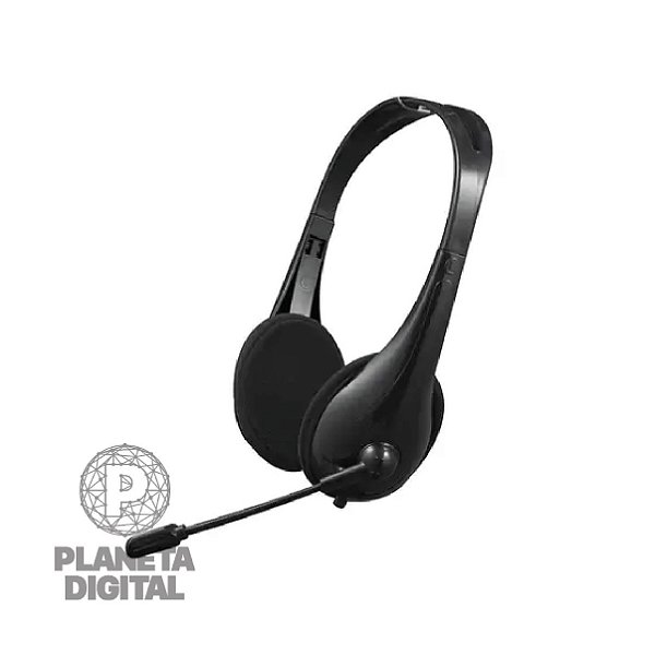 Headset Com Microfone Alcochoada USB 2.0 Áudio de Alta Qualidade Controle no CaboPH-310BK - C3 TECH
