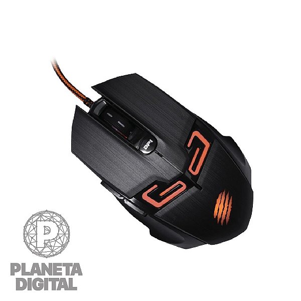 Mouse Killer Óptico Gamer Com Fio 6 Botões Macro LED Cabo Trançado USB Filtro Eletromagnético Preto MS312 - OEX