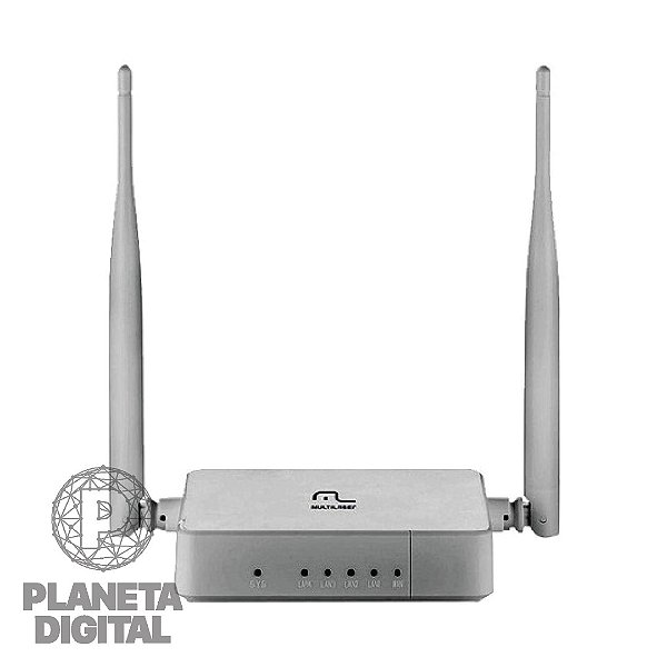 Roteador 300Mbps Wireless Bivolt 2.4GHz 2 Antenas Fixas com Alcance de 5dBI LED Indicador Branco RE170 - MULTI