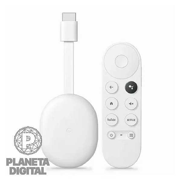 Chromecast com Google TV UHD 4K com Controle 2GB RAM Google Assistente Wi-Fi e Bluetooth Branco - GOOGLE