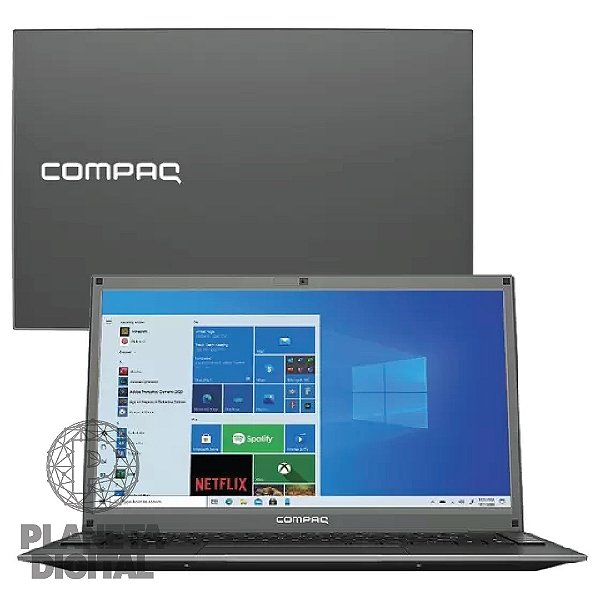 Notebook Presario 434 Intel Core i3 Windows 10 Bluetooth 14" LED USB 4GB RAM Wi-Fi Touchpad com Toque Múltiplo Bivolt Cinza - COMPAQ