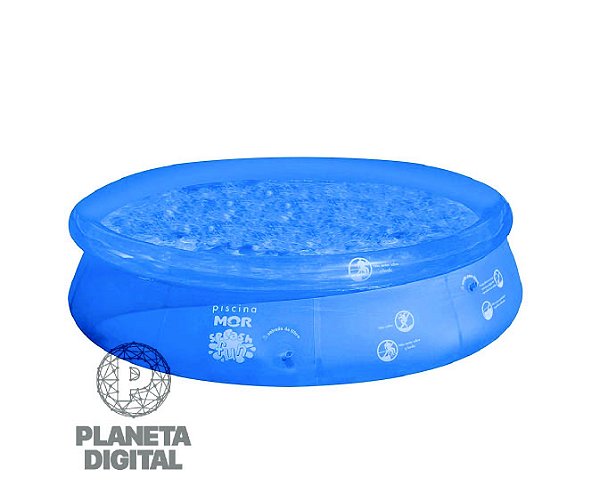 Piscina Standard Inflável Redondo com Capacidade de 4600L Material de PVC Azul - MOR