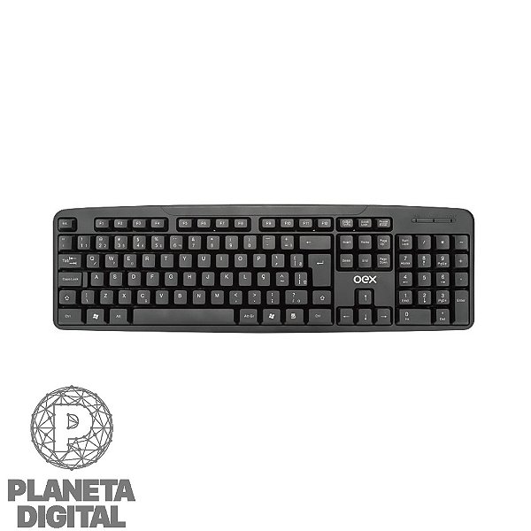 Teclado Basic ABNT2 Conexão USB Teclas 104 Cabo com 1.3 metros Preto TC20 - OEX