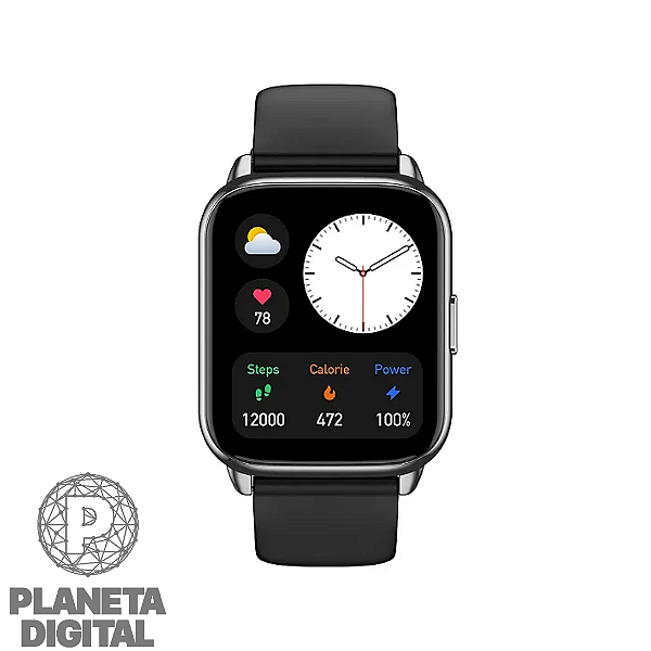 SmartWatch Amazfit Pop 2 Tela 1.78 AMOLED 270mAh Bluetooth 5.2 Sensor  Cardíaco Hora e Data Monitora +100 Habilidades Esportivas Preto A2290 -  XIAOMI - Loja Planeta Digital