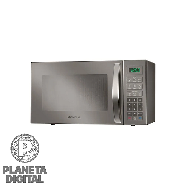 Micro-ondas 34L Espelhado 1400W Função Tira Odor Menu Kids Função Manter Aquecido Menu Dia a Dia 10 Ajustes de Potência Função Descongelar MO-02-34-E - MONDIAL