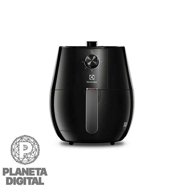 Air Fryer Efficient 3.2L por Rita Lobo 1000W Timer Sonoro Cesto Removível e Antiaderente Desligamento Automático Preto EAF10 - ELECTROLUX