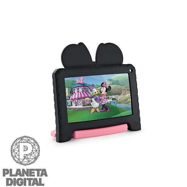 Tablet Infantil Minnie com Controle Parental 64GB Tela 7" DBF Câmera: 2MP Wi-Fi 4GB RAM Android 13 GO Edition Quad Core + Case Protetora NB414 - MULTILASER