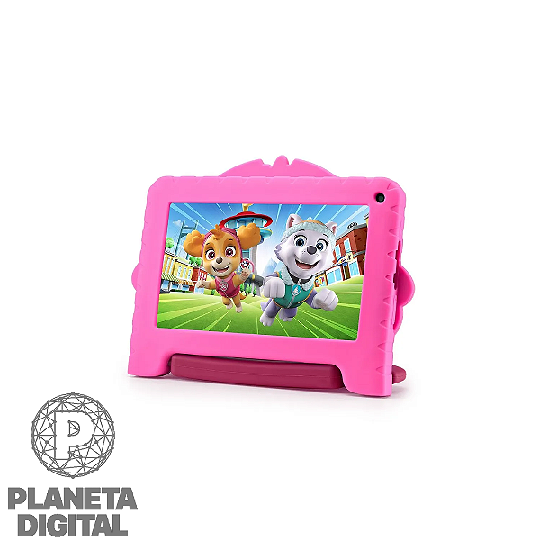 Tablet Infantil Patrulha Canina Skye com Controle Parental 64GB Tela 7" DBF Câmera: 2MP Wi-Fi 4GB RAM Android 13 GO Edition Quad Core + Case Protetora NB422 - MULTILASER