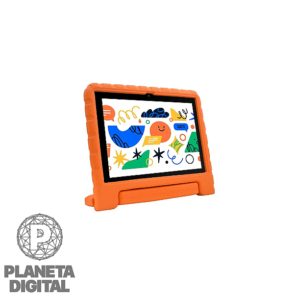 Tablet Infantil Kid Pad 128GB com Controle Parental Tela 10.1" Câmera Frontal: 8MP e Traseira: 5MP 4GB RAM Android 13 (GO Edition) Octa Core NB425 - MULTILASER