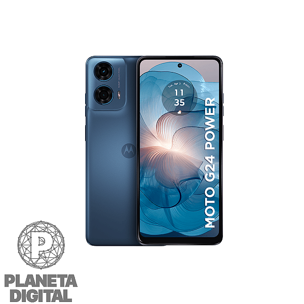 Smartphone Moto G24 Power 4G 128GB 4GB RAM Tela 6.6" IPS LCD Android 14 MyUX Bluetooth 5.1 Câmeras: 50MP + 8MP Bateria: 6000mAh - MOTOROLA