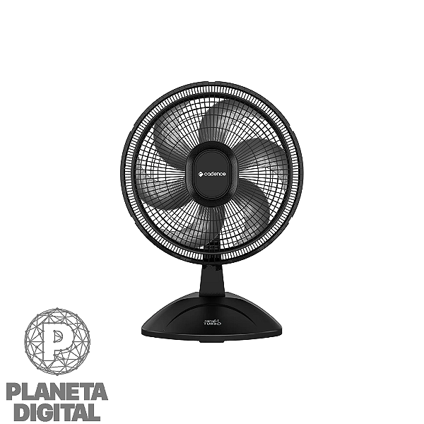 Ventilador de Mesa Refresh Turbo 40cm 140W 6 Pás 3 Velocidades Oscilação 180° Base Antiderrapante VTR410 - CADENCE